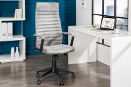 Modern design bureaustoel LAZIO highback microfiber vintage grijze executive stoel met armleuningen