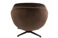 Relax fauteuil met Voetbank Metaal/Textiel Donker Bruin
