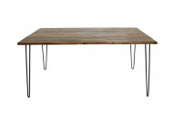 Retro eettafel SCORPION 160 cm acacia bruin verweerde haarspeldpoten