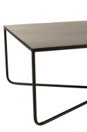 Salontafel Kruis Frame Metaal Zwart 100cm