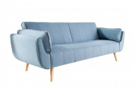 Scandinavisch Design slaapbank 215cm lichtblauw bed functie 3-zits bank