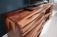 Tv Meubel massiev sheeshamhout RELIEF 150 cm met een uitgewerkte voorkant