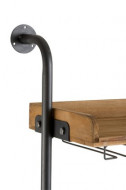 Wijnrek+Glazen Hout Naturel