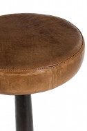 Barstoel Leder/Metaal Cognac