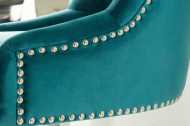Bureaustoel chesterfield Stof turquoise fluweel