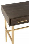 Console bruin - goud model Janis 2 Laden Mango Hout/