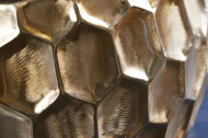 Design bijzettafel ORGANIC ORIENT 55cm goud metaal gehamerd nachtkastje handgemaakt