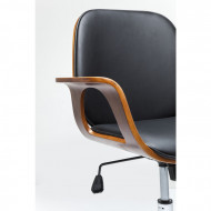 Design Bureaustoel met Walnoot accenten