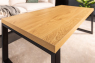 Design salontafel eiken look 120 cm zwart metalen frame