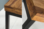 Elegant bureau sheeshamhout metalen frame 118 cm