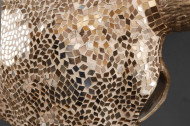 Elegante stierenkop matador 56 cm goud met mozaïek decoratie wanddecoratie
