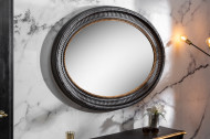 Elegante wandspiegel VENICE 135 cm zwart goud massief houten frame