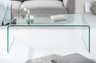 Extravagante glazen salontafel 110 cm transparant