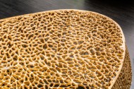 Filigraan design salontafel LEAF 122cm goud handgemaakt