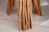 Functionele vloerlamp SERVANT 153 cm longan massief hout met tafel en parasol