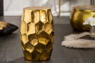 Handgemaakte bijzettafel 46 cm goud gehamerd design metaal-aluminiumlegering