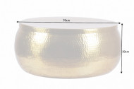 Handgemaakte salontafel met opbergruimte STORAGE 70cm goud gehamerd design