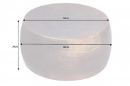 Handgemaakte salontafel ORIENT III 60cm koper gevlamd hamerslag design