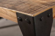 Industrieel Eettafel Massief mangohout industrieel design eettafel 160 cm