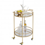Kare Design Bartrolley tafel glas goud
