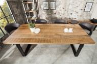 Massieve eettafel 200cm mangohout ijzer industrieel design