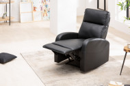 Moderne relax fauteuil HOLLYWOOD II zwarte tv fauteuil met ligfunctie