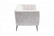 Retro 3-zitsbank NOBLESSE 225cm champagne fluwelen 3-zitsbank met decoratief stiksel