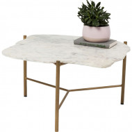 Salontafel Piedra Marmer wit 76 x 72 cm