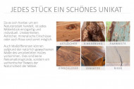 Salontafel Sheeshamhout zoals tv meubel 100 cm tv-plank met sheeshamsteen afwerking