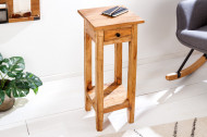 Stevige bijzettafel HEMINGWAY 75 cm gerecycleerd mahoniehout handgemaakt telefoontafeltje