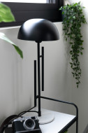 Tafel Lamp Viya ijzer,Marmer Zwart/Wit