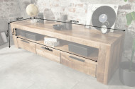 Tv meubel Massief Mangohout IRON Tv kast 170 cm met 3 lades