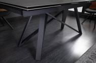 Uitschuifbare eettafel ATLAS 180-220-260 cm keramiek blad in marmerlook Grijs/Wit