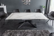 Uitschuifbare eettafel Rome 180-220-260 cm keramiek in marmerlook Wit