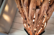 Vloerlamp massiev hout NATURE ART 173 cm