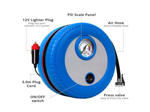 Compresor auto in forma de anvelopa 12V 150PSI
