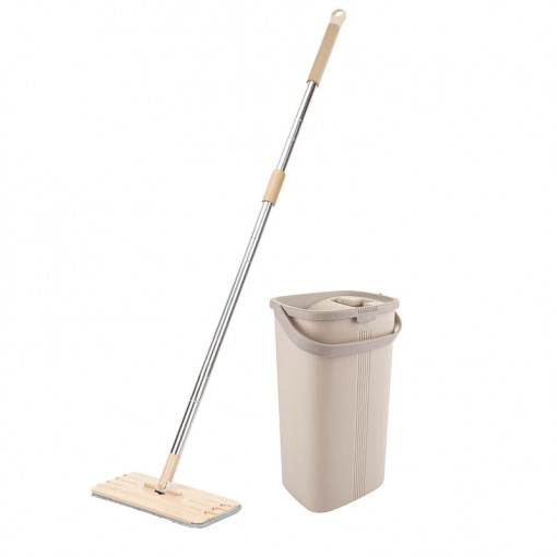 Set de curatenie cu doua cuve de spalare si uscare si Mop Plat