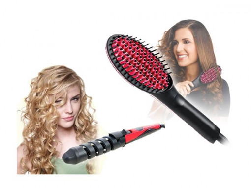 Perie ceramica Simply Straight + Ondulator ceramic