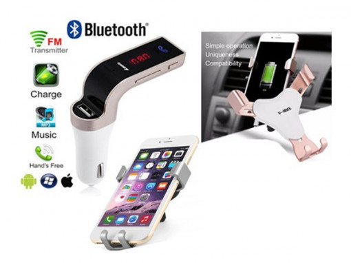 Modulator bluetooth + Suport auto universal