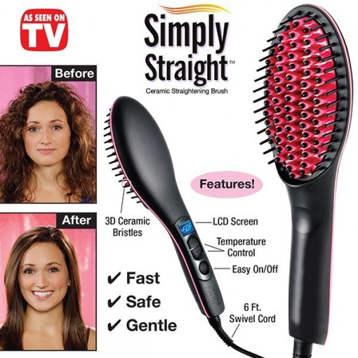 Perie de par ceramica Simply Straight