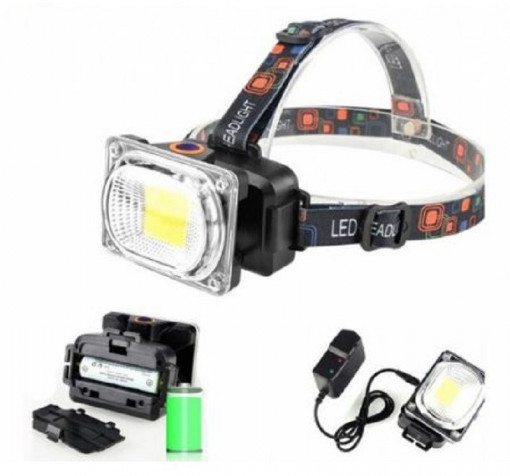 Set 2 x Lanterna reincarcabila de cap cu LED mare 2.5 cm
