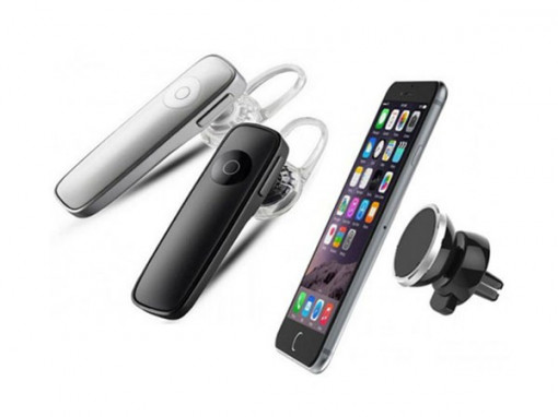 Casca Bluetooth model 2018 + Suport magnetic pentru telefon