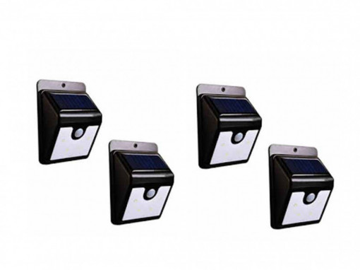 Set 4 lampi cu incarcare solara