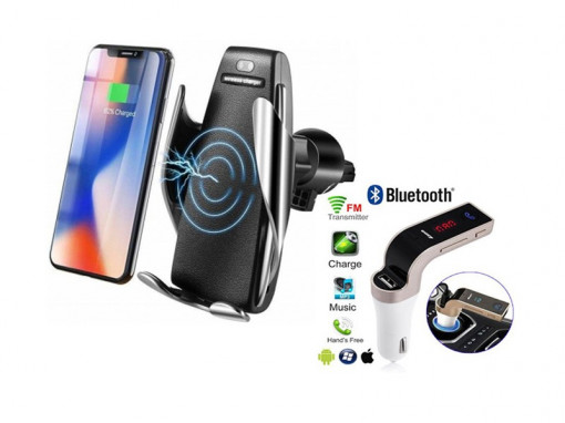 Incarcator auto wireless + Modulator FM