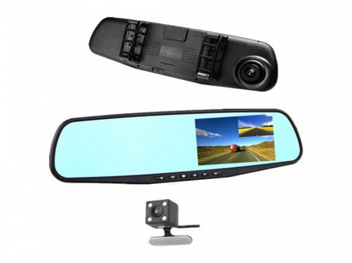 Oglinda auto cu camera fata-spate, rezolutie HD, display 3.5 inch
