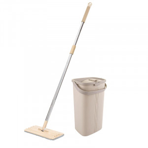 Set de curatenie cu doua cuve de spalare si uscare si Mop Plat