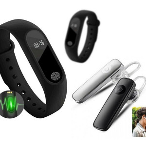 Casca Bluetooth + Bratara fitness