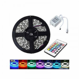 Set 2 x Banda LED, cu telecomanda si joc de lumini