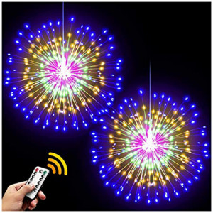 Instalatie tip artificii 120 LED, cu telecomanda