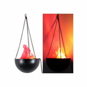 Set 2 x Lampa cu flacara falsa, suspendata cu lant